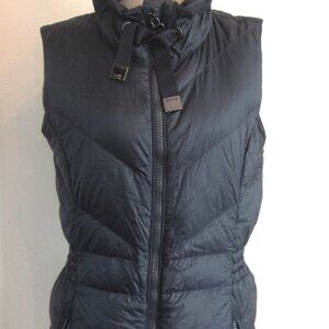 Athleta Goose Down Sweater Puffer Vest Size M~Black Down Vest Size M